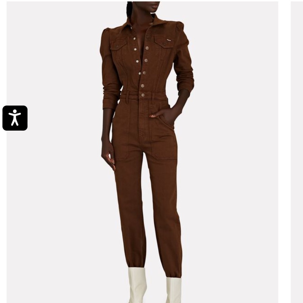 Mother Denim Puffy Wrapper Jumpsuit
